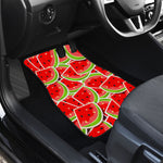 Cute Watermelon Slices Pattern Print Front and Back Car Floor Mats