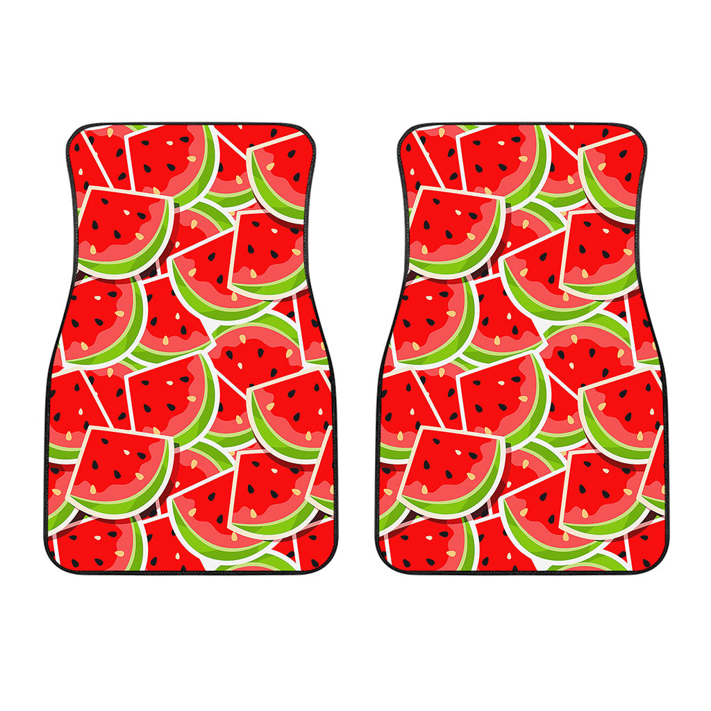 Cute Watermelon Slices Pattern Print Front Car Floor Mats