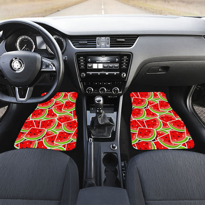 Cute Watermelon Slices Pattern Print Front Car Floor Mats