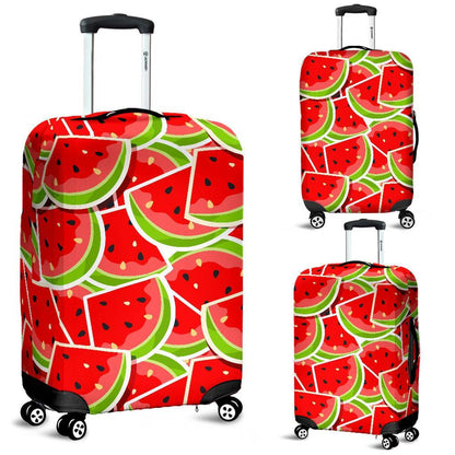 Cute Watermelon Slices Pattern Print Luggage Cover GearFrost