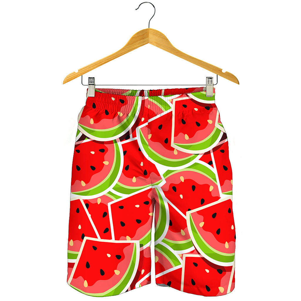 Cute Watermelon Slices Pattern Print Men's Shorts