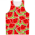 Cute Watermelon Slices Pattern Print Men's Tank Top