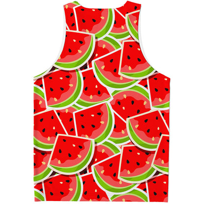 Cute Watermelon Slices Pattern Print Men's Tank Top