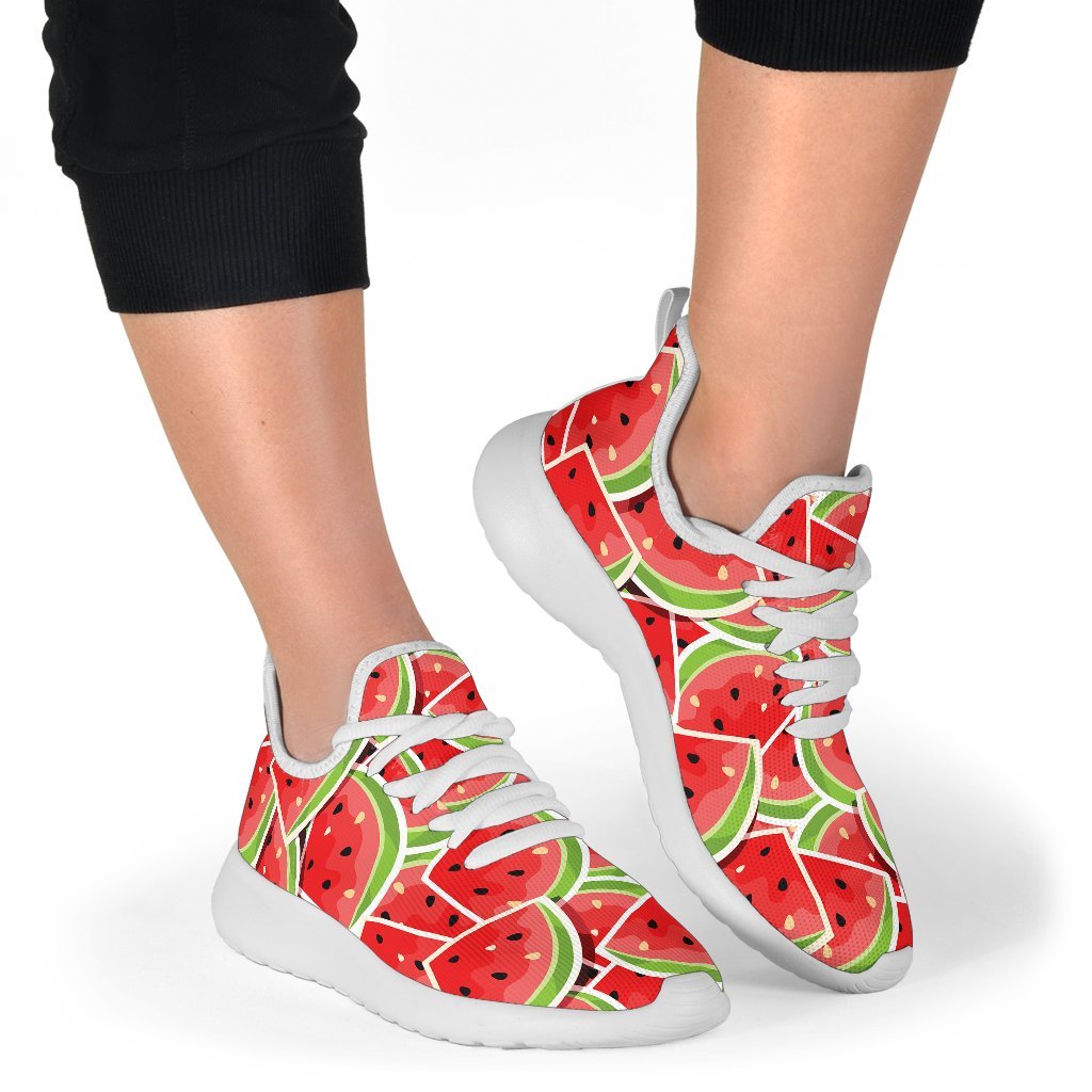 Cute Watermelon Slices Pattern Print Mesh Knit Shoes GearFrost