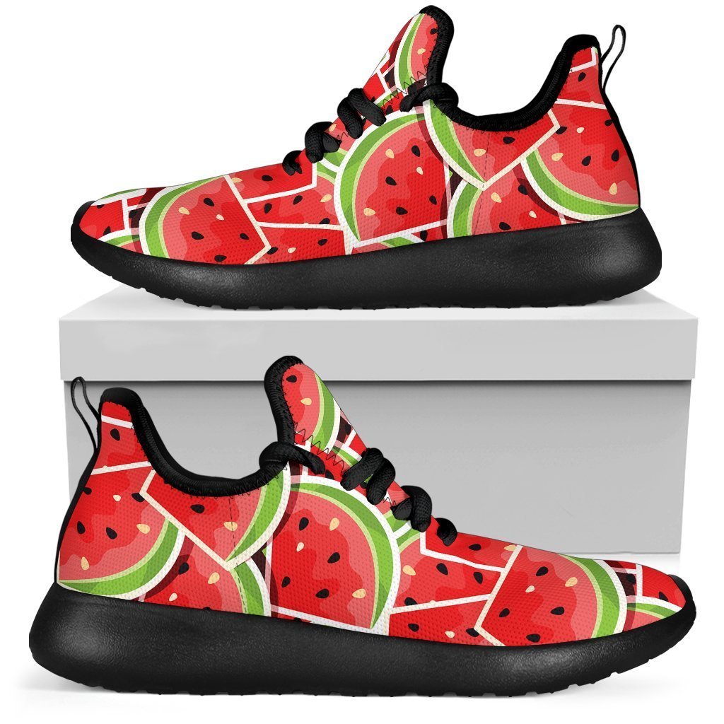 Cute Watermelon Slices Pattern Print Mesh Knit Shoes GearFrost