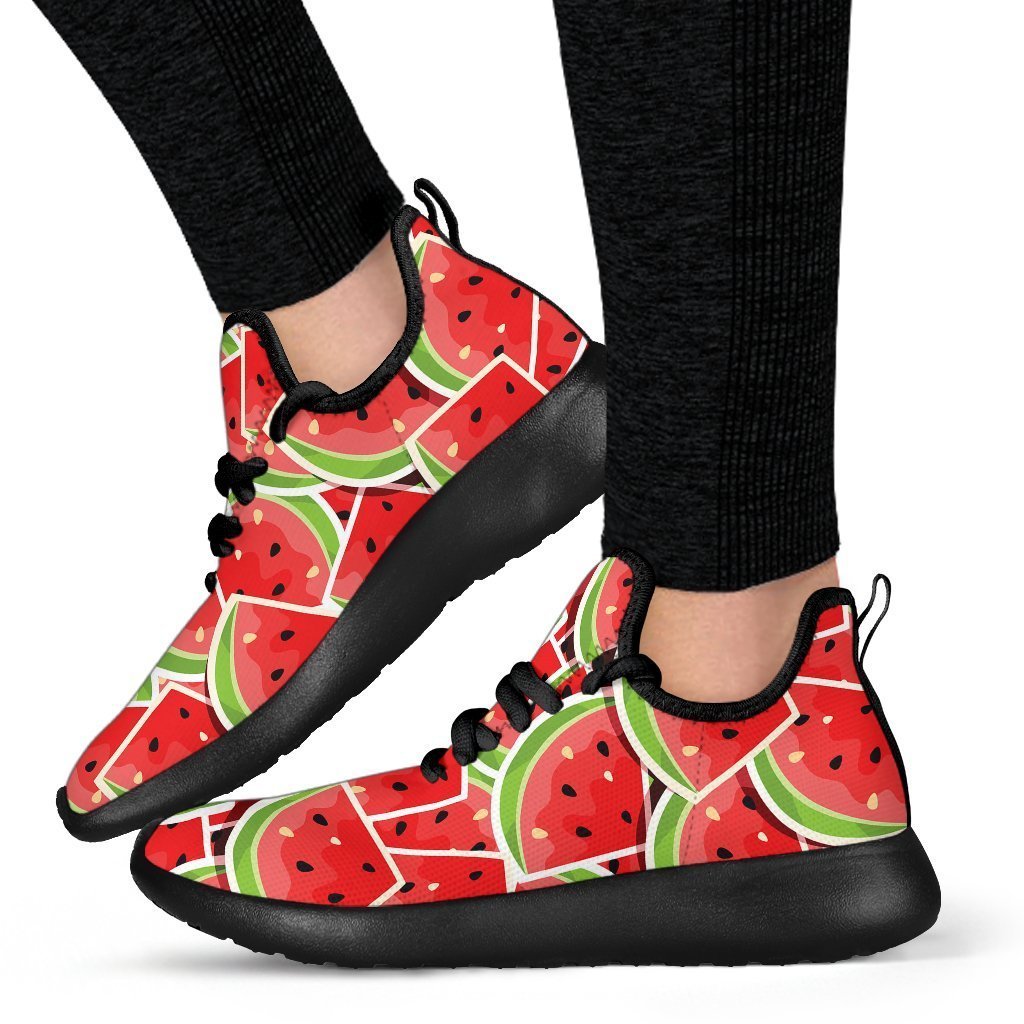 Cute Watermelon Slices Pattern Print Mesh Knit Shoes GearFrost