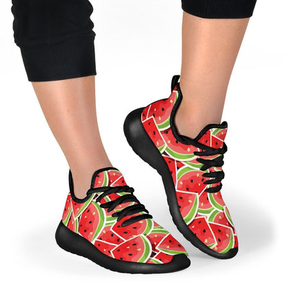 Cute Watermelon Slices Pattern Print Mesh Knit Shoes GearFrost