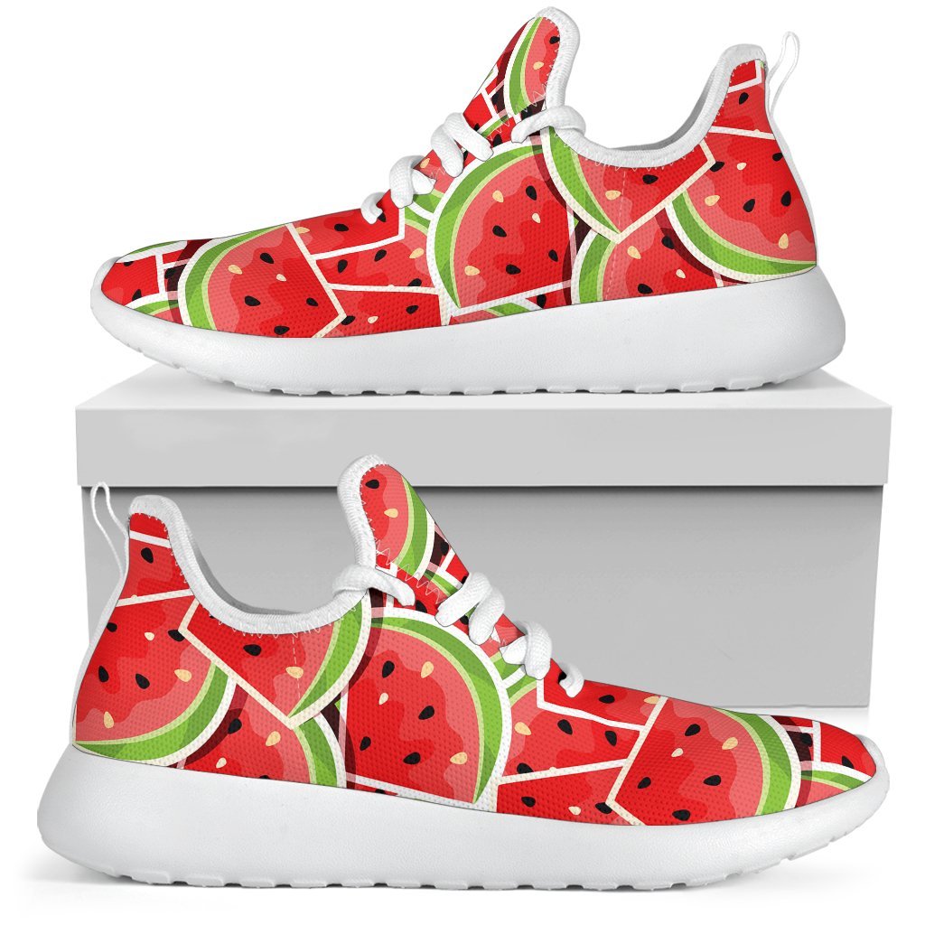 Cute Watermelon Slices Pattern Print Mesh Knit Shoes GearFrost