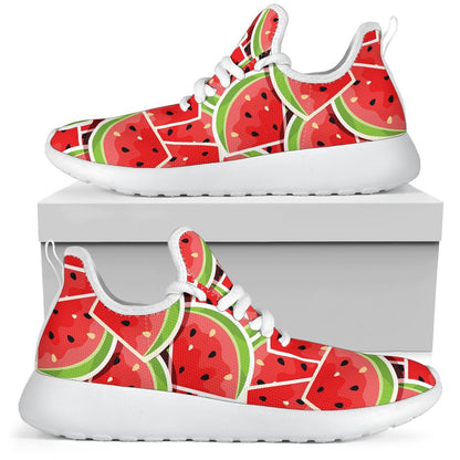 Cute Watermelon Slices Pattern Print Mesh Knit Shoes GearFrost