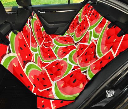 Cute Watermelon Slices Pattern Print Pet Car Back Seat Cover