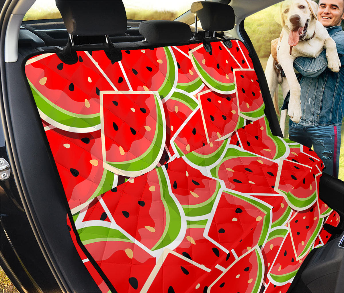 Cute Watermelon Slices Pattern Print Pet Car Back Seat Cover