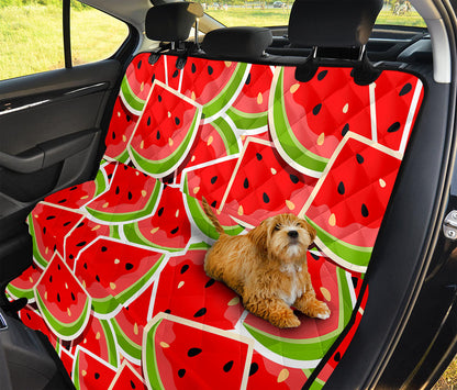 Cute Watermelon Slices Pattern Print Pet Car Back Seat Cover