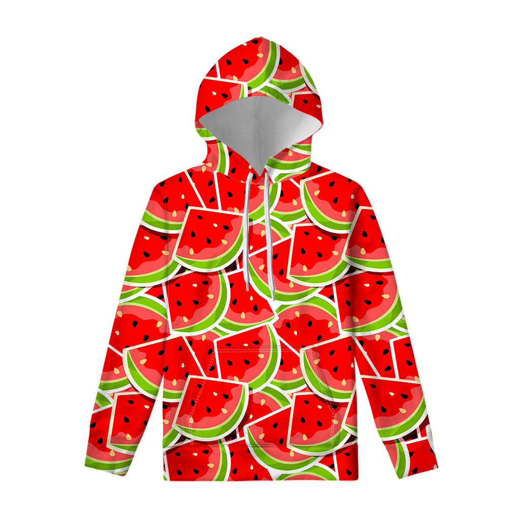Cute Watermelon Slices Pattern Print Pullover Hoodie
