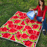Cute Watermelon Slices Pattern Print Quilt