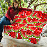 Cute Watermelon Slices Pattern Print Quilt