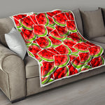 Cute Watermelon Slices Pattern Print Quilt