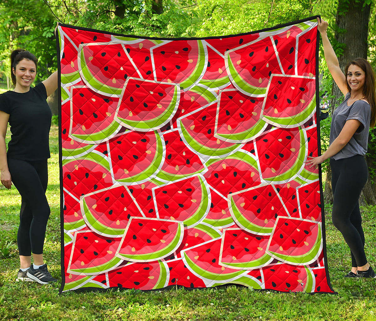 Cute Watermelon Slices Pattern Print Quilt