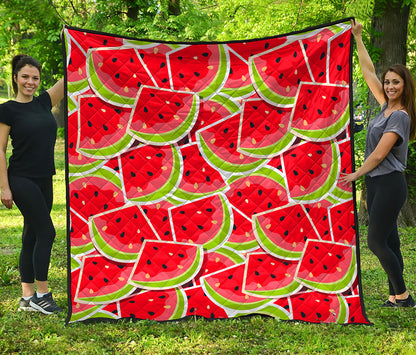 Cute Watermelon Slices Pattern Print Quilt
