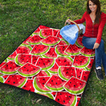 Cute Watermelon Slices Pattern Print Quilt