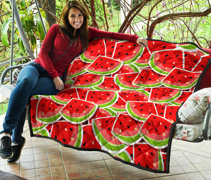 Cute Watermelon Slices Pattern Print Quilt