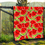 Cute Watermelon Slices Pattern Print Quilt