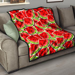 Cute Watermelon Slices Pattern Print Quilt