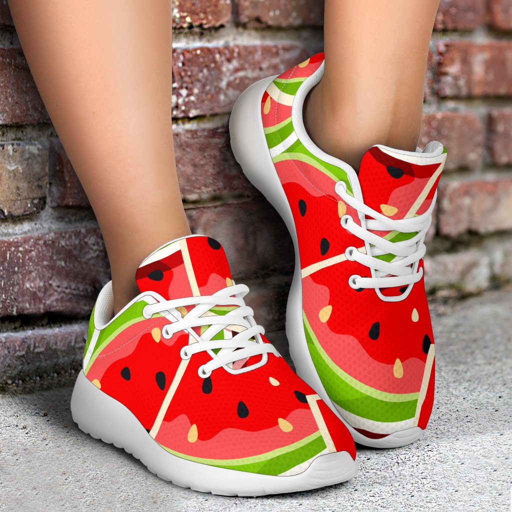 Cute Watermelon Slices Pattern Print Sport Shoes GearFrost