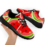 Cute Watermelon Slices Pattern Print Sport Shoes GearFrost