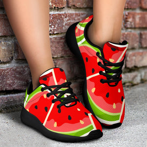 Cute Watermelon Slices Pattern Print Sport Shoes GearFrost