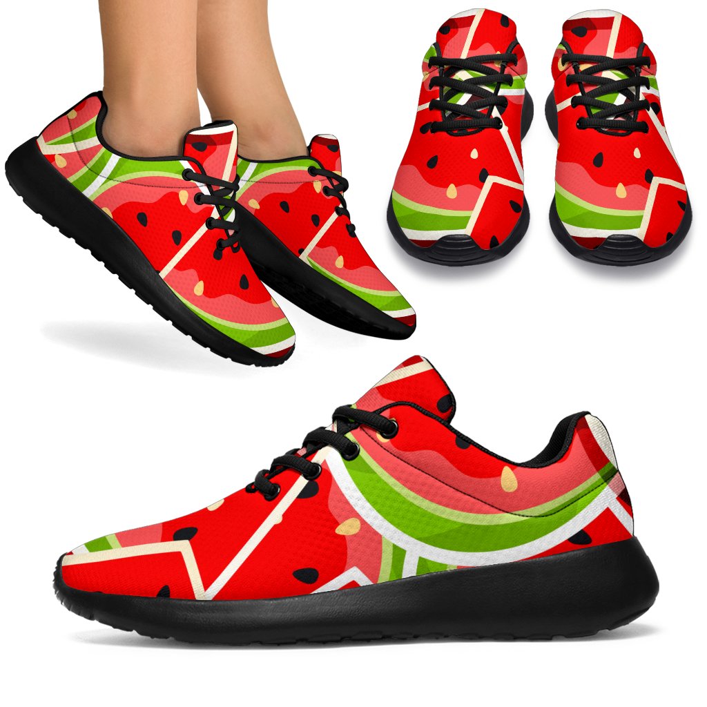 Cute Watermelon Slices Pattern Print Sport Shoes GearFrost