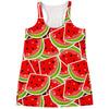 Cute Watermelon Slices Pattern Print Women's Racerback Tank Top