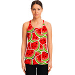 Cute Watermelon Slices Pattern Print Women's Racerback Tank Top