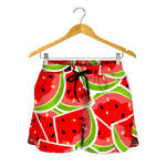 Cute Watermelon Slices Pattern Print Women's Shorts