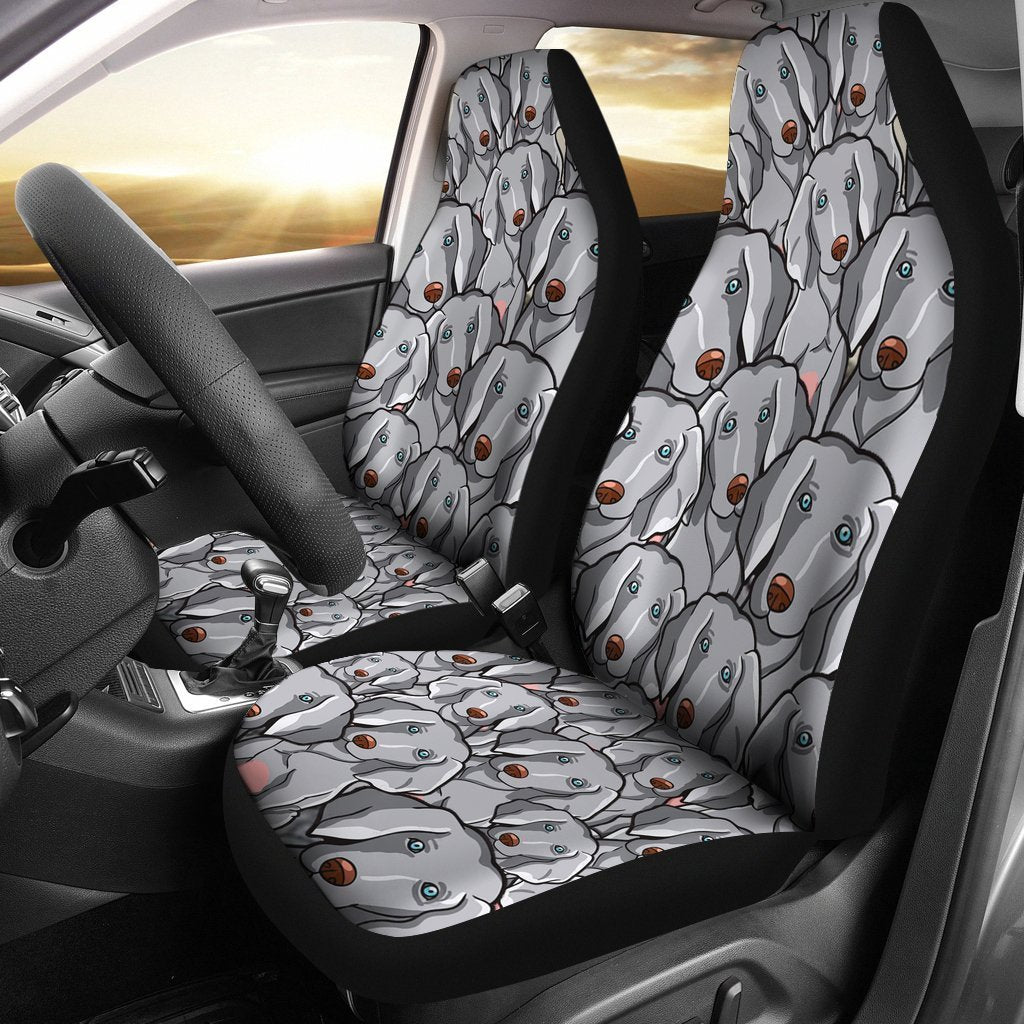 Cute Weimaraner Universal Fit Car Seat Covers GearFrost