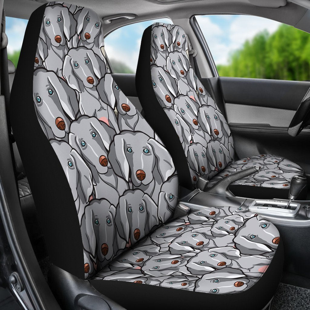 Cute Weimaraner Universal Fit Car Seat Covers GearFrost