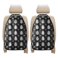 Cute White And Grey Owl Pattern Print Car Seat Organizers