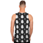 Cute White And Grey Owl Pattern Print Men's Tank Top