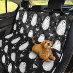 Cute White And Grey Owl Pattern Print Pet Car Back Seat Cover