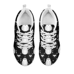 Cute White And Grey Owl Pattern Print White Sneakers