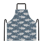 Cute White Shark Pattern Print Apron