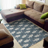 Cute White Shark Pattern Print Area Rug