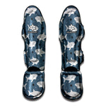 Cute White Shark Pattern Print Muay Thai Shin Guard