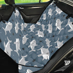 Cute White Shark Pattern Print Pet Car Back Seat Cover