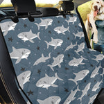 Cute White Shark Pattern Print Pet Car Back Seat Cover