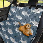 Cute White Shark Pattern Print Pet Car Back Seat Cover