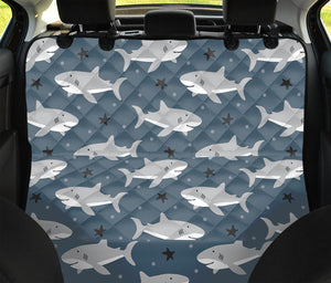 Cute White Shark Pattern Print Pet Car Back Seat Cover