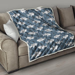 Cute White Shark Pattern Print Quilt