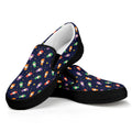Cute Wizard Pattern Print Black Slip On Sneakers
