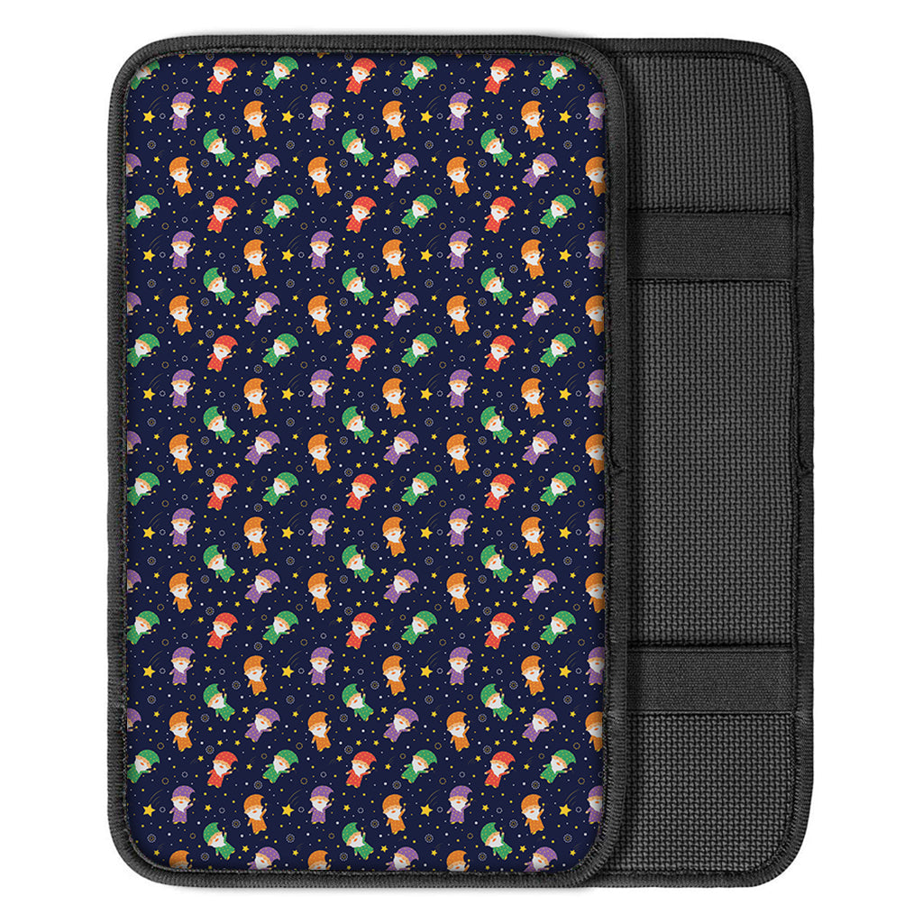 Cute Wizard Pattern Print Car Center Console Cover