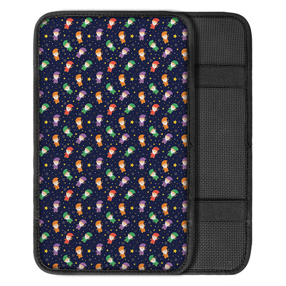 Cute Wizard Pattern Print Car Center Console Cover